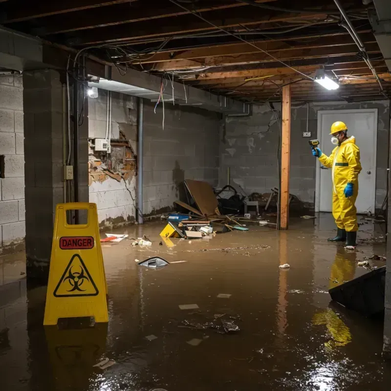 Flooded Basement Electrical Hazard in Ashley County, AR Property